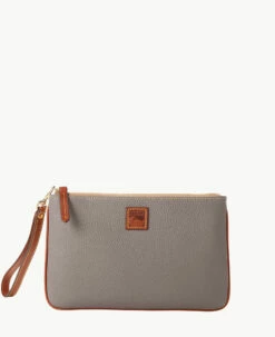 Pebble Grain Large Wristlet Blush -Florentine Shop W0333G 9PELPAKR