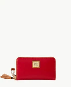 Wexford Leather Zip Around Wristlet Red -Florentine Shop W0337G JKRDPANA 2