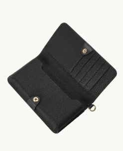 Pebble Grain Fey Phone Wristlet Black Black -Florentine Shop W0431G AWBLPABL ALT2 1