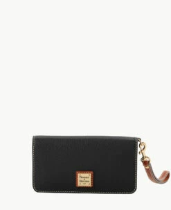 Pebble Grain Fey Phone Wristlet Black Black -Florentine Shop W0431G AWBLPATN