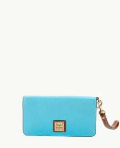 Pebble Grain Fey Phone Wristlet Black Black -Florentine Shop W0431G AWSBPATN