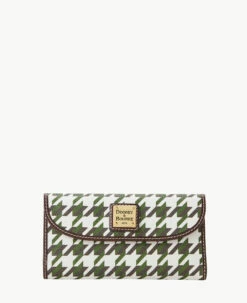 Houndstooth Continental Clutch Green 10 Houndstooth Continental Clutch Green -Florentine Shop W0507G 1HGRPABM0001 2