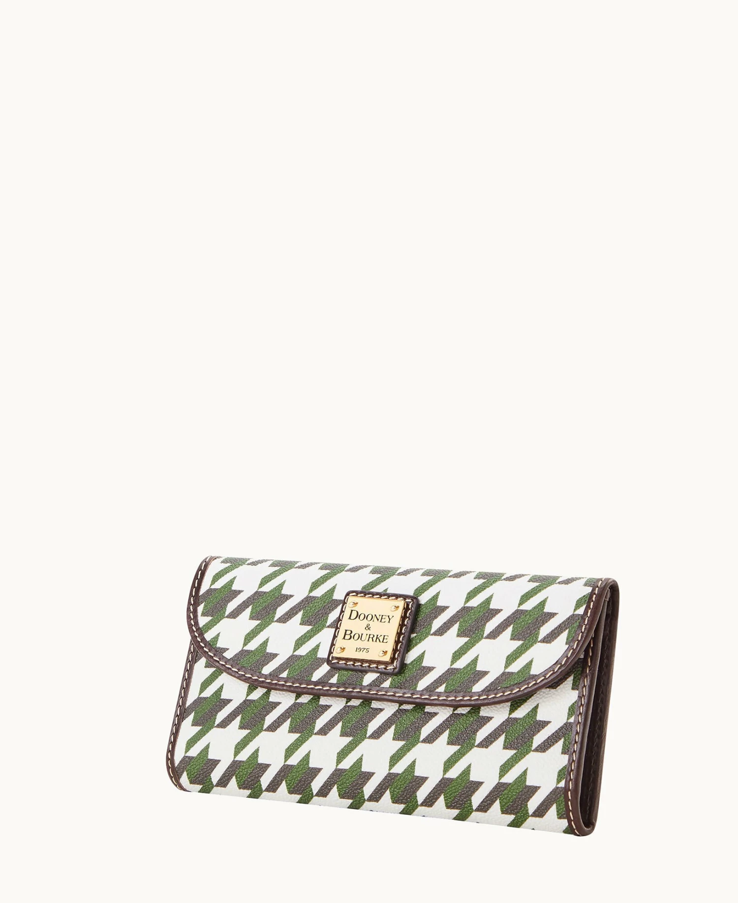 Houndstooth Continental Clutch Green Houndstooth Continental Clutch Green -Florentine Shop W0507G 1HGRPABM0001 ALT1 1