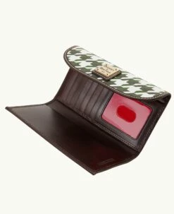 Houndstooth Continental Clutch Green 6 Houndstooth Continental Clutch Green -Florentine Shop W0507G 1HGRPABM0001 ALT2 1