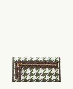 Houndstooth Continental Clutch Green 7 Houndstooth Continental Clutch Green -Florentine Shop W0507G 1HGRPABM0001 ALT3 1