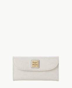 Saffiano Continental Clutch Off White 12 Saffiano Continental Clutch Off White -Florentine Shop W0507G SIECSIEC0002