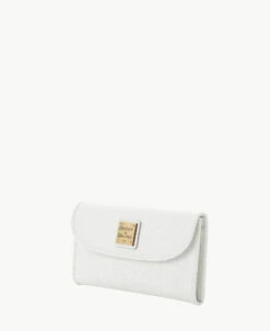 Saffiano Continental Clutch Off White 2 Saffiano Continental Clutch Off White -Florentine Shop W0507G SIOWSIOW0002 ALT1