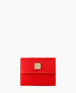 Saffiano Small Flap Credit Card Wallet Off White 19 Saffiano Small Flap Credit Card Wallet Off White -Florentine Shop W1106G SIRDSIRD0002