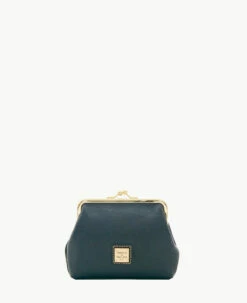 Saffiano Large Framed Purse Black