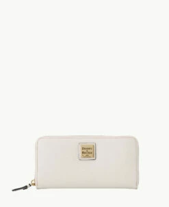 Saffiano Large Zip Around Smoke Grey -Florentine Shop W4032G SIECSIEC