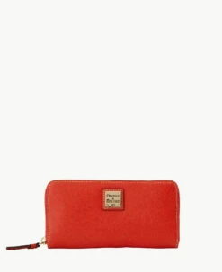 Saffiano Large Zip Around Smoke Grey -Florentine Shop W4032G SIGESIGE