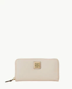 Saffiano Large Zip Around Smoke Grey -Florentine Shop W4032G SIZLSIZL